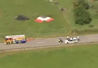 Une montgolfière s'est écrasé samedi matin à Carterton.