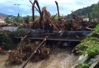 Scènes d'apocalypse à Lamalou-les-Bains. (© France Bleu Hérault)