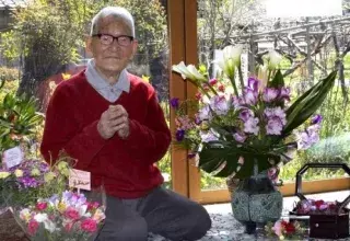 M. Kimura, né le 19 avril 1897, était un travailleur postal avant sa retraite et a continué à travailler comme agriculteur jusqu'à l'âge de 90 ans... (DR)