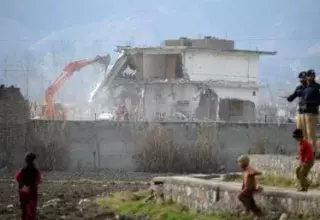 La maison de Ben Landen démolie en février 2012. (DR)