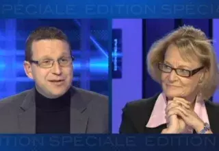 Hélène Mandroux était ce soir l'invitée de Olivier Roirand, sur le plateau de TV Sud, pour évoquer les élections municipales de 2014. (Capture d'écran)