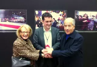 Le maire de Montpellier et le Président de la Région rassemblés autour de la candiature de Laurent Pradeille, lors du Congrès national du PS. (DR)