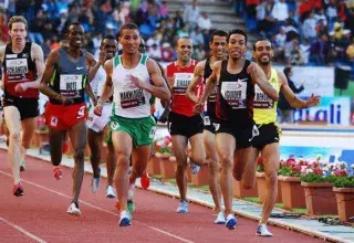 Taoufik Makhloufi a devancé ses adversaires dans les derniers instants et de façon spectaculaire (DR) 