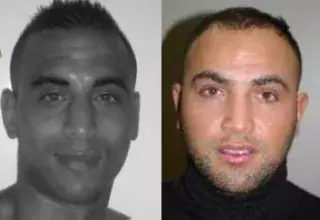 Les enquêteurs ont identifié Djelloul Cherifi (à gauche) comme étant l'homme qui a aidé à s'enfuir Fayçal Mokhtari (à droite), le tireur présumé de Lille (DR)