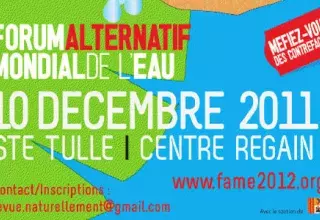 Affiche du Pré Forum Alternatif de l'Eau